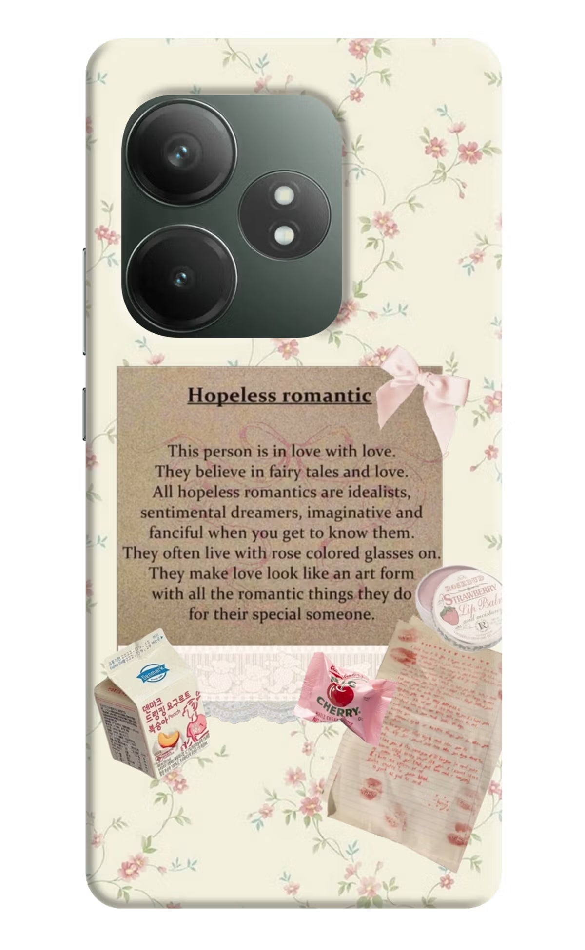 Hopeless Romantic Realme GT 6T 5G Hard Case Back Cover by Casekaro