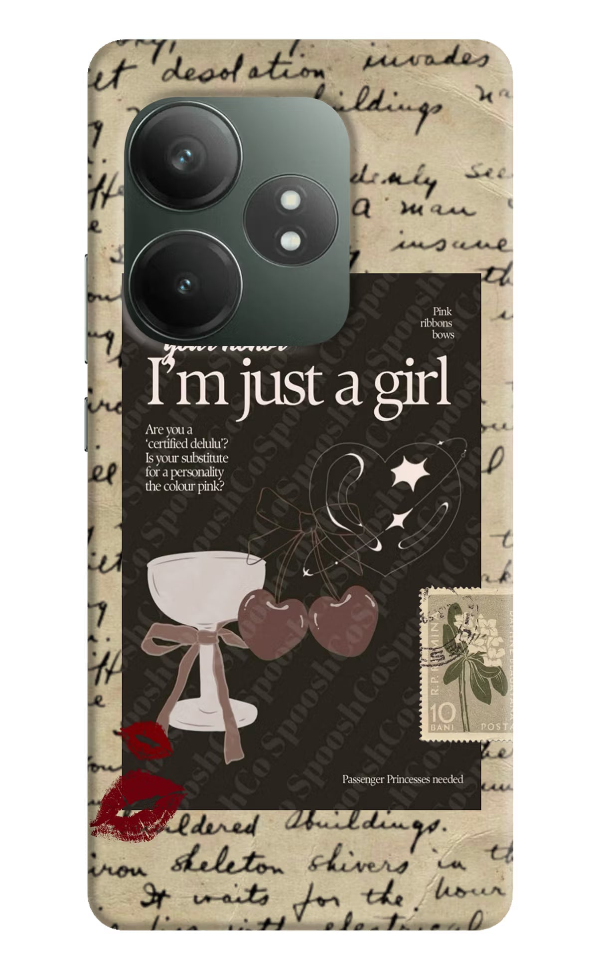 I am just a girl Realme GT 6T 5G Hard Case Back Cover by Casekaro
