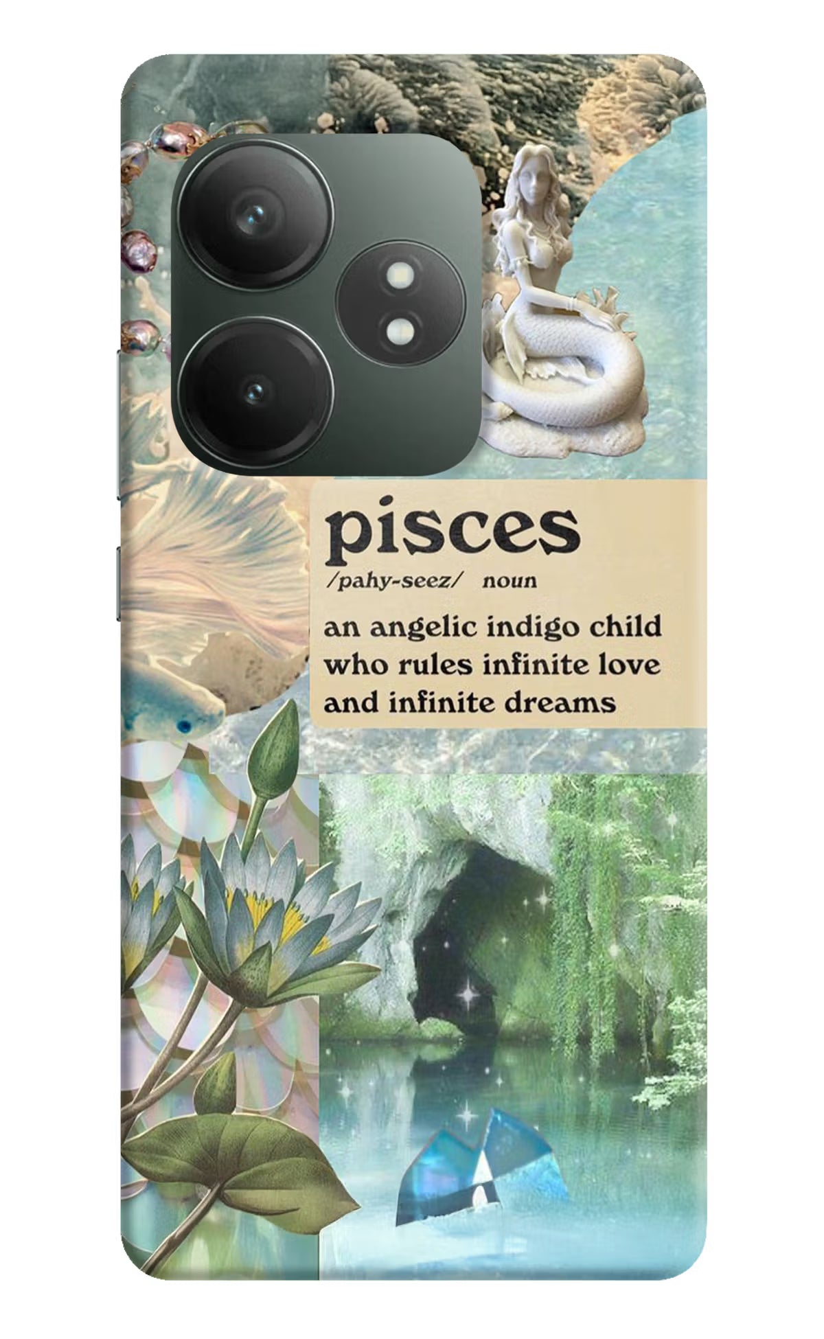 Pisces Zodiac Realme GT 6T 5G Hard Case Back Cover by Casekaro