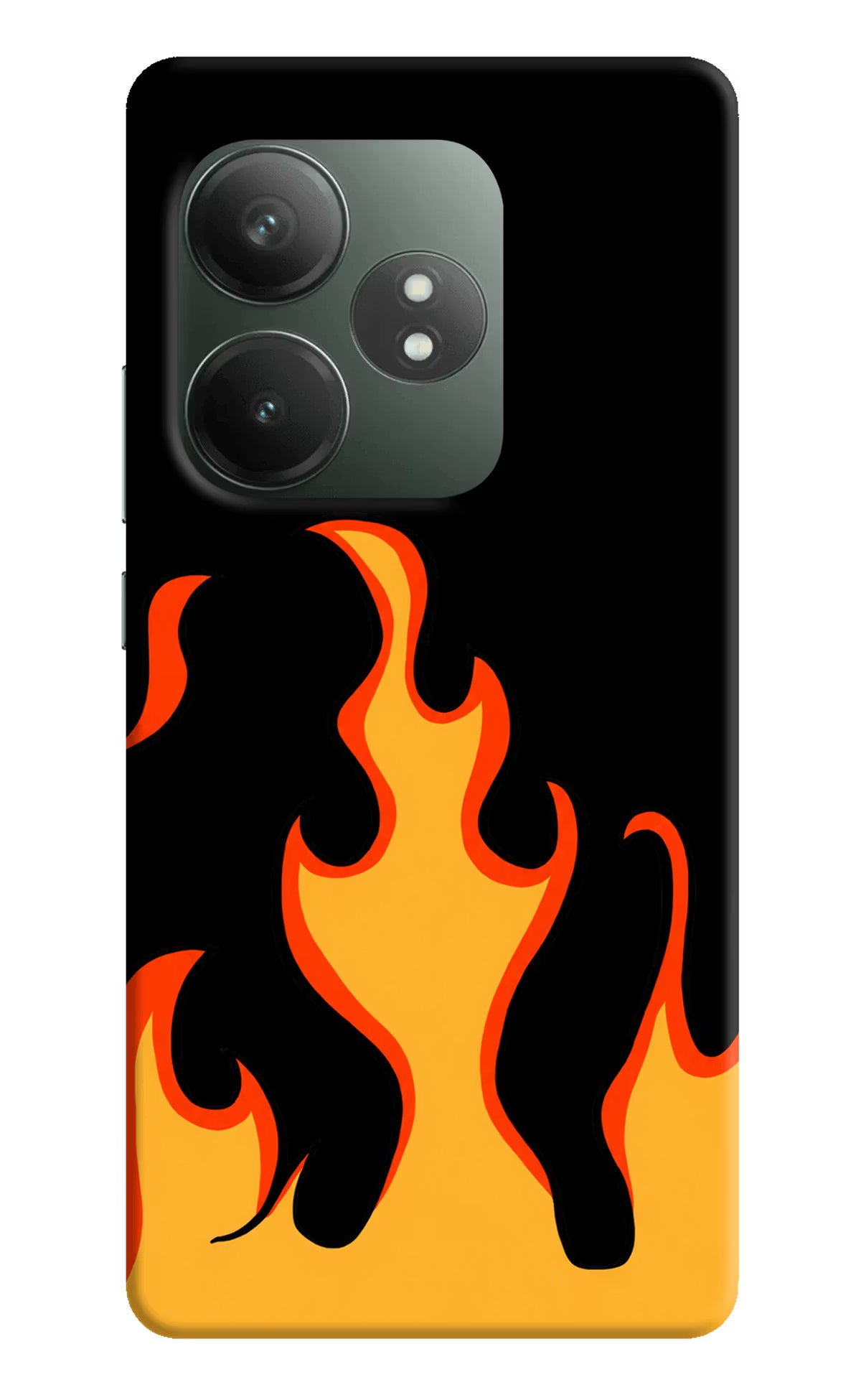 Fired Up – Black Realme GT 6T 5G Hard Case Back Cover by Casekaro