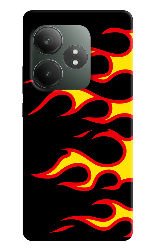 Side Sweep Flames Realme GT 6T 5G Hard Case Back Cover by Casekaro