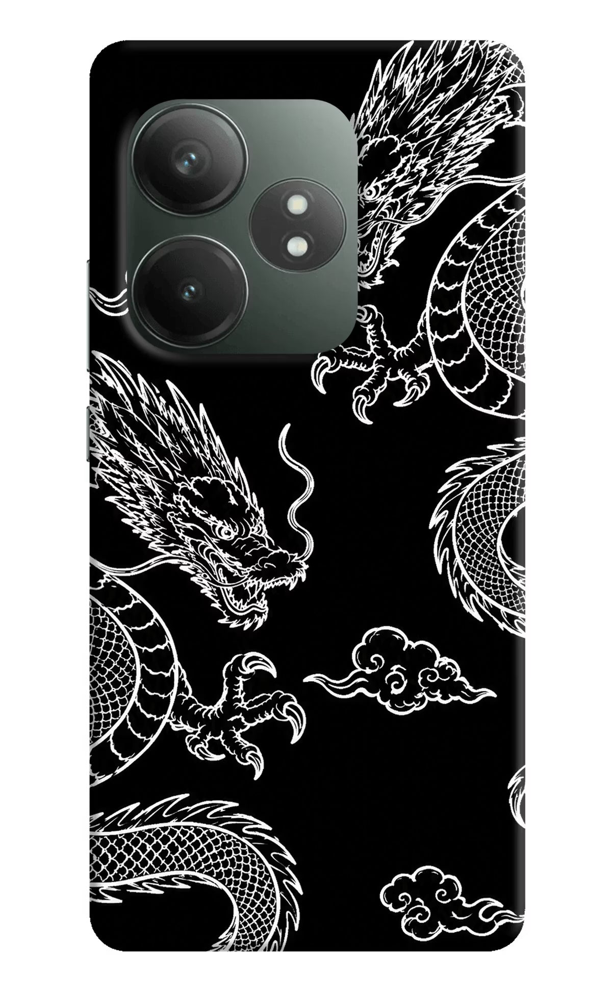 Twin Dragons Realme GT 6T 5G Hard Case Back Cover by Casekaro