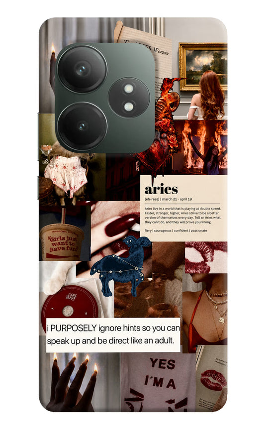 Zodiac Aries Realme GT 6T 5G Hard Case Back Cover by Casekaro