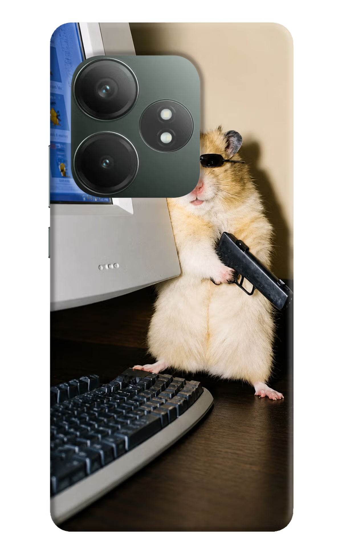 Hacker Hamster Realme GT 6T 5G Back Cover