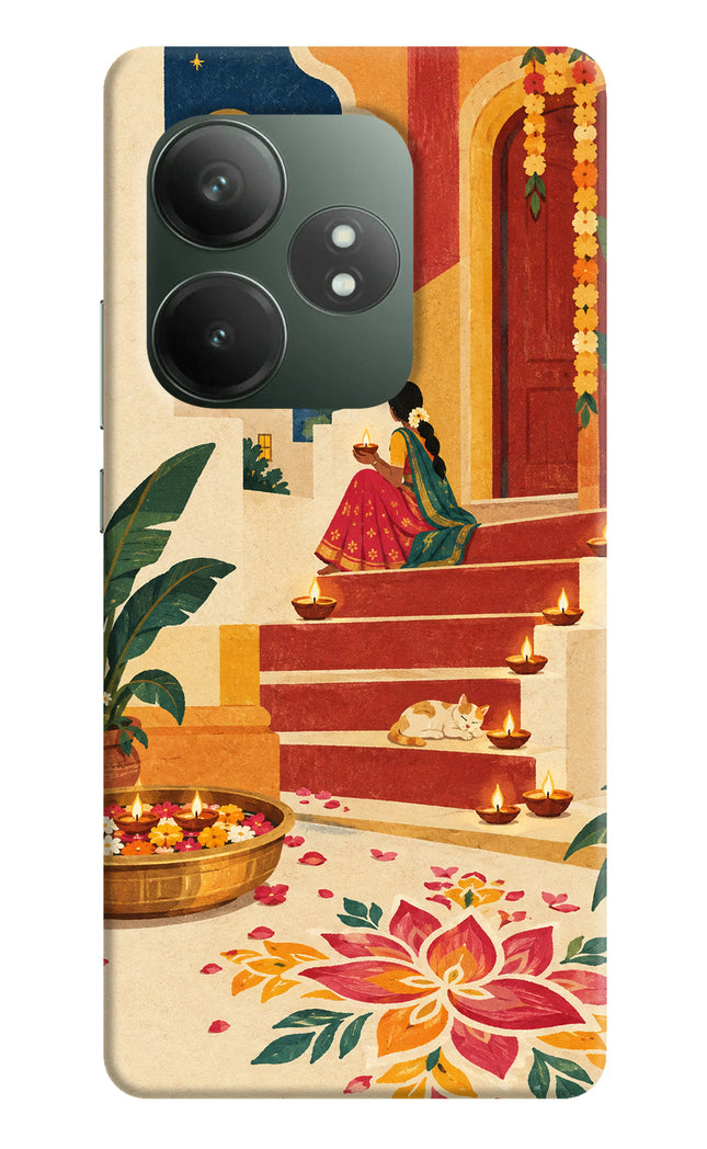 Diwali Rangoli Realme GT 6T 5G Hard Case Back Cover by Casekaro