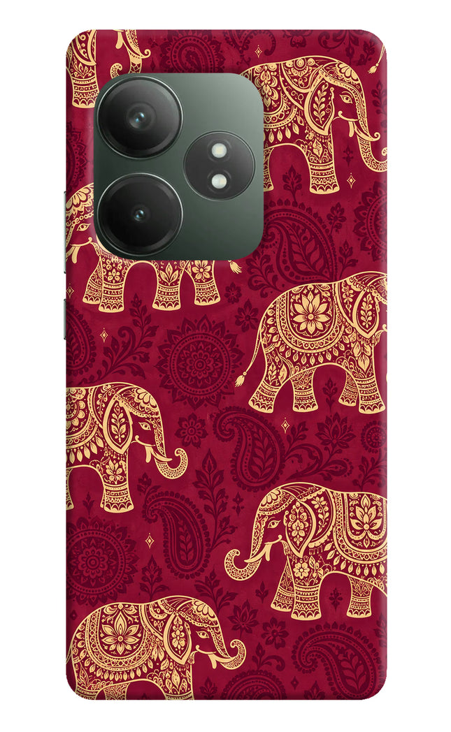 Maroon Elephant Realme GT 6T 5G Hard Case Back Cover by Casekaro