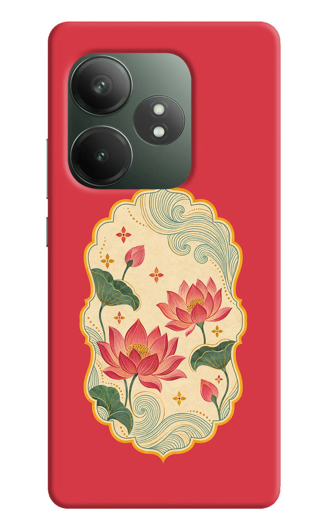 Pink Lotus Realme GT 6T 5G Hard Case Back Cover by Casekaro