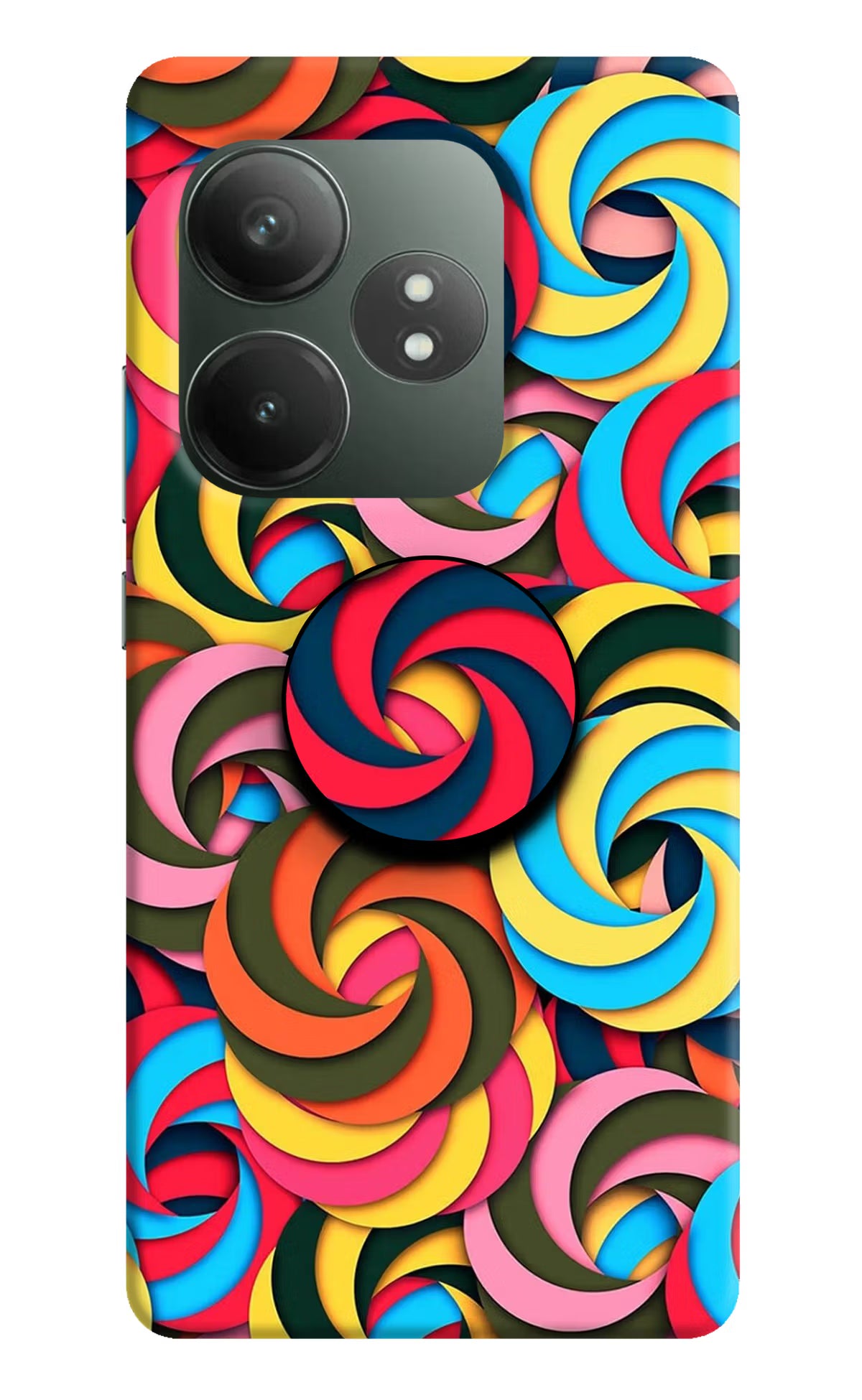 Spiral Pattern Realme GT 6T 5G Pop Case by Casekaro
