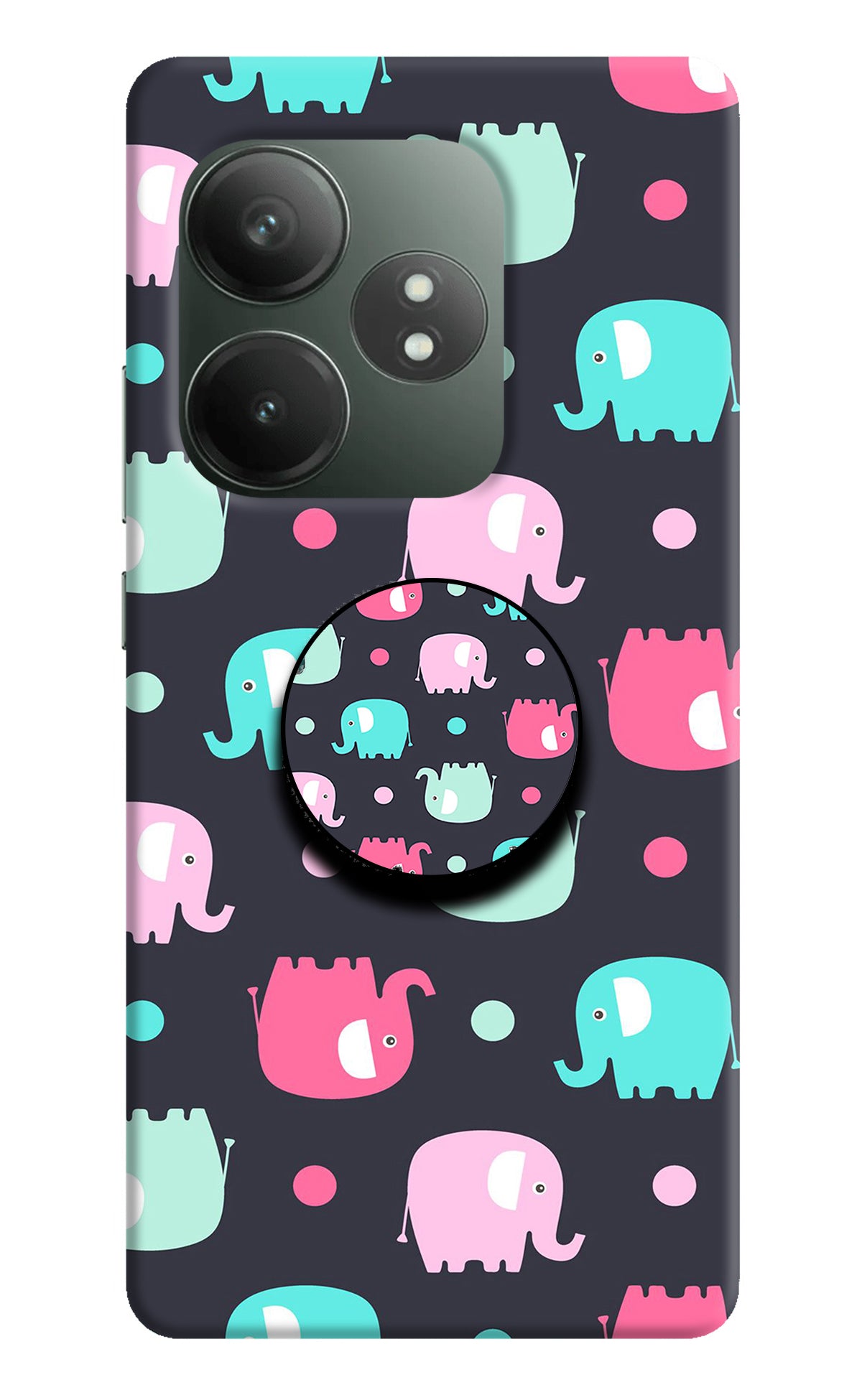 Baby Elephants Realme GT 6T 5G Pop Case