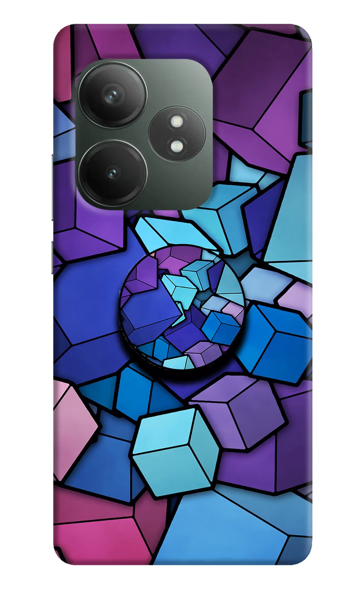 Cubic Abstract Realme GT 6T 5G Pop Case by Casekaro