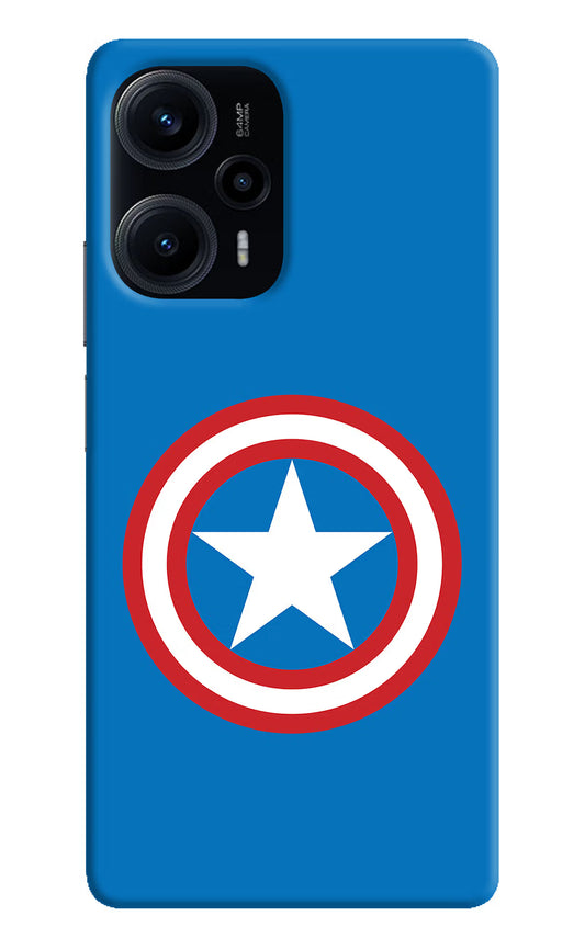 Captain America Logo Poco F5 5G Hard Case Back Cover by Casekaro