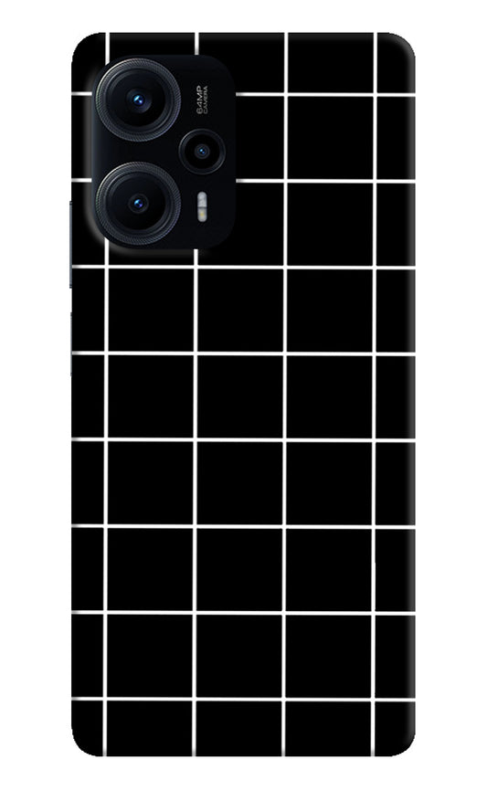 White Grid Poco F5 5G Back Cover