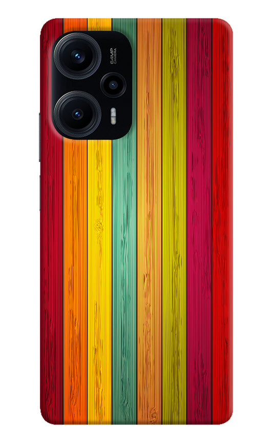 Multicolor Wooden Poco F5 5G Back Cover