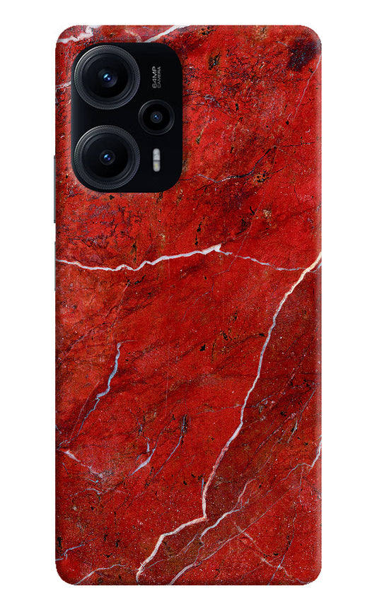 Red Marble Design Poco F5 5G Hard Case Back Cover by Casekaro