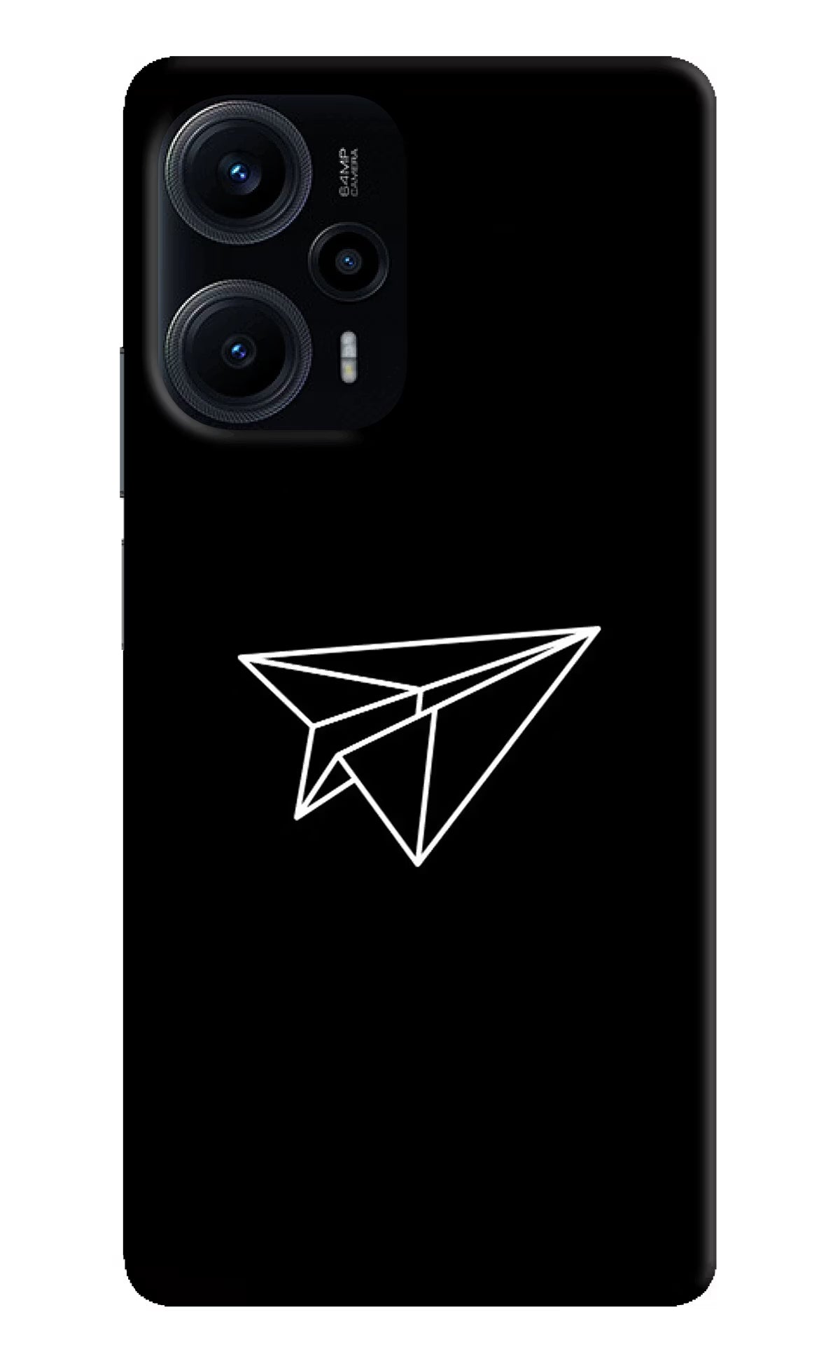 Paper Plane White Poco F5 5G Hard Case Back Cover by Casekaro