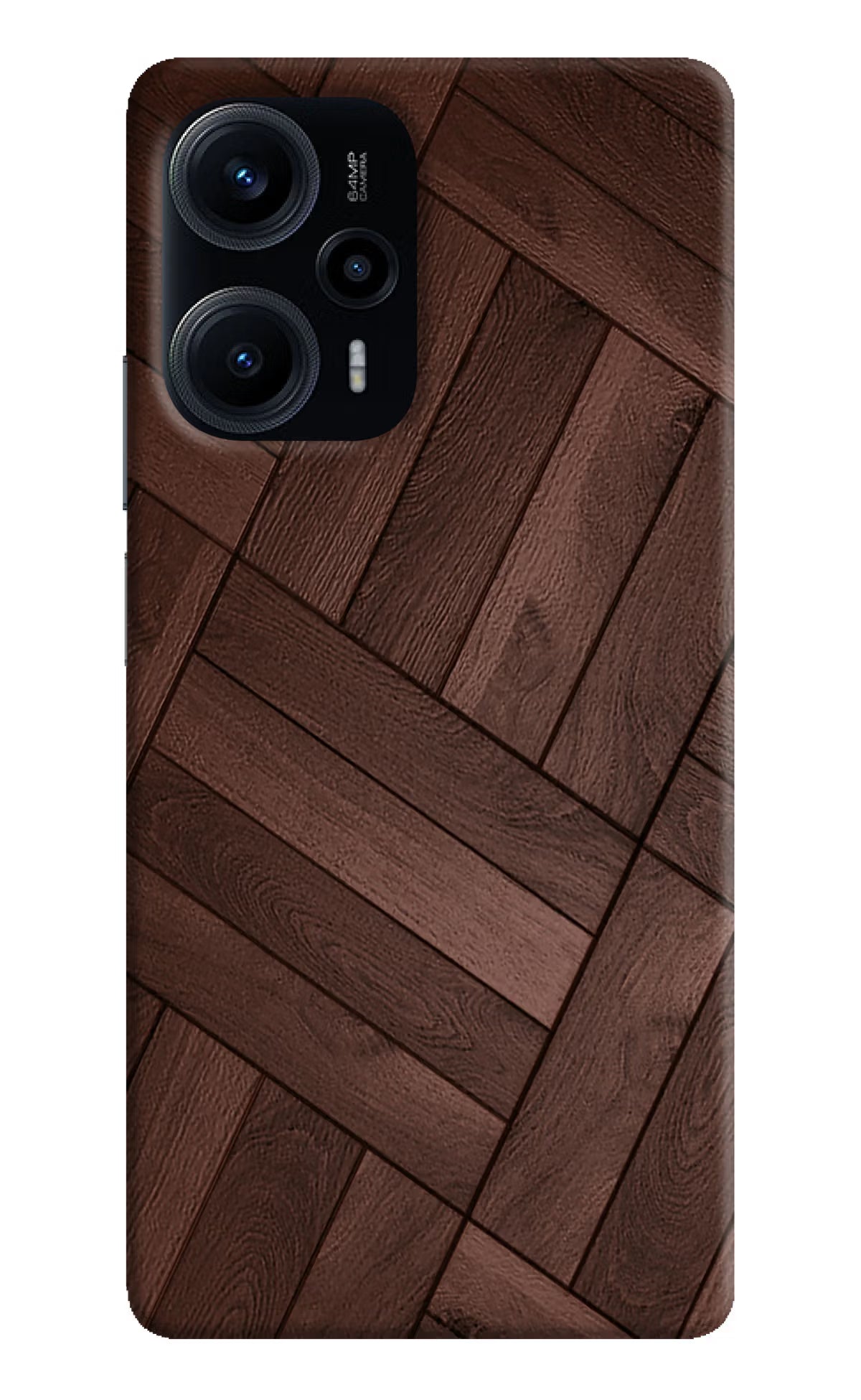 Wooden Texture Design Poco F5 5G Hard Case Back Cover by Casekaro