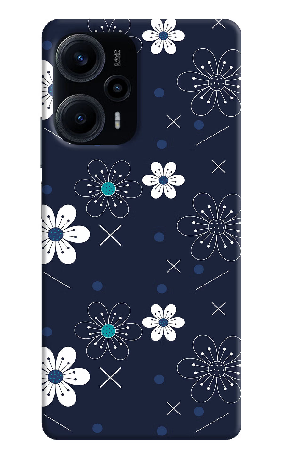 Flowers Poco F5 5G Back Cover, Hard case