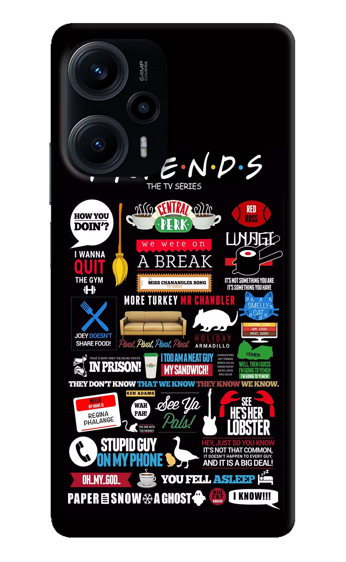 FRIENDS Poco F5 5G Hard Case Back Cover by Casekaro