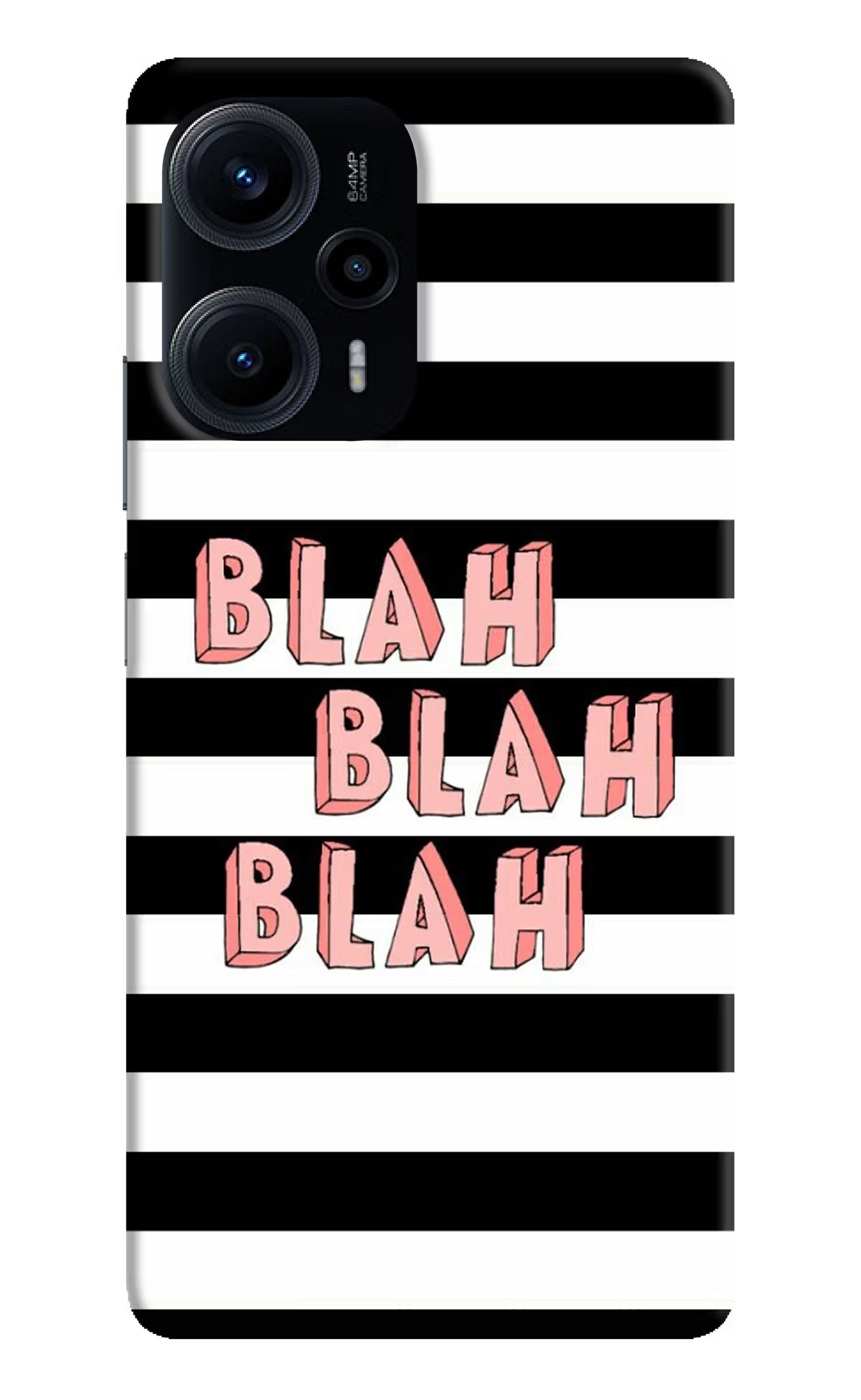 Blah Blah Blah Poco F5 5G Hard Case Back Cover by Casekaro
