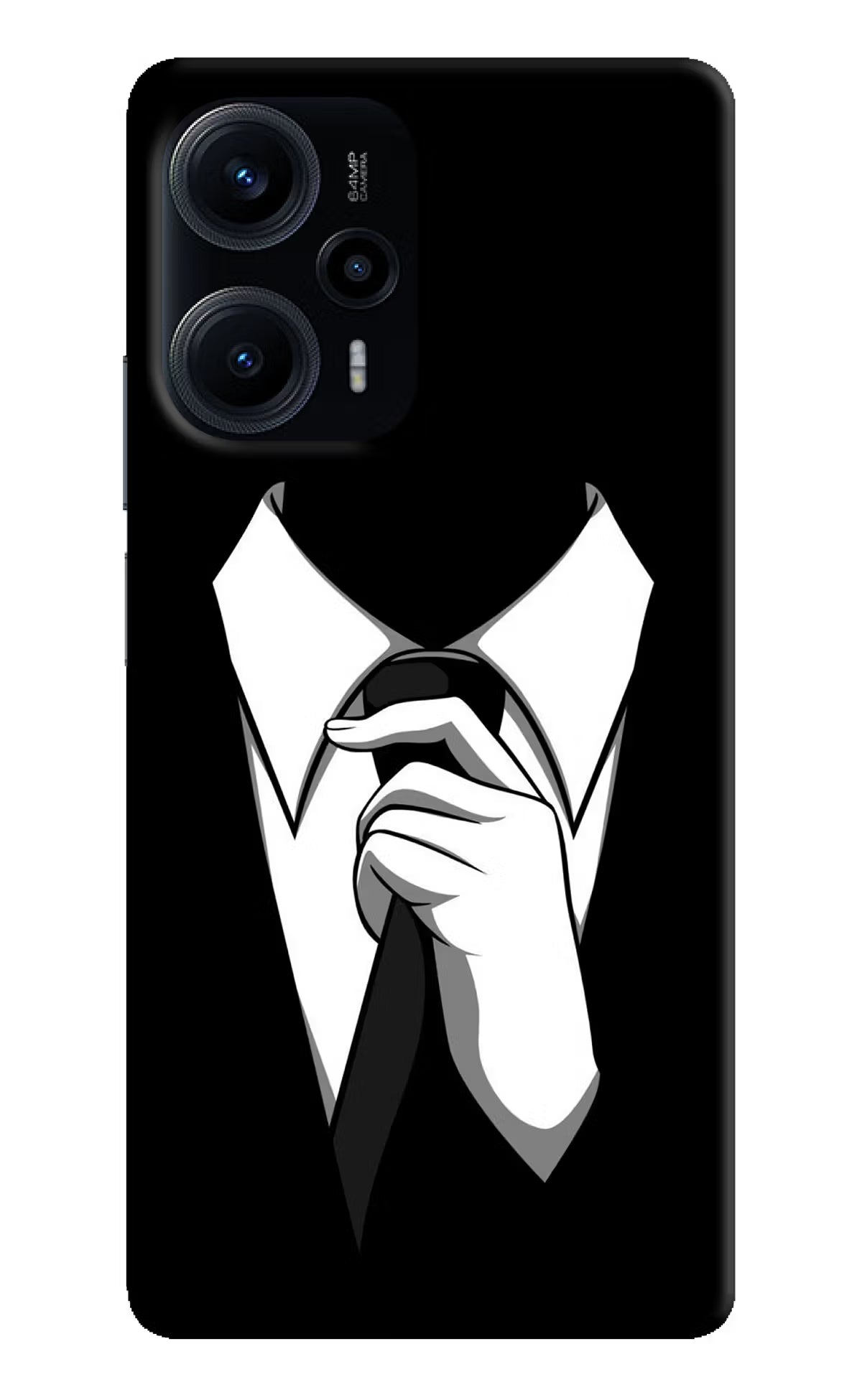 Black Tie Poco F5 5G Hard Case Back Cover by Casekaro
