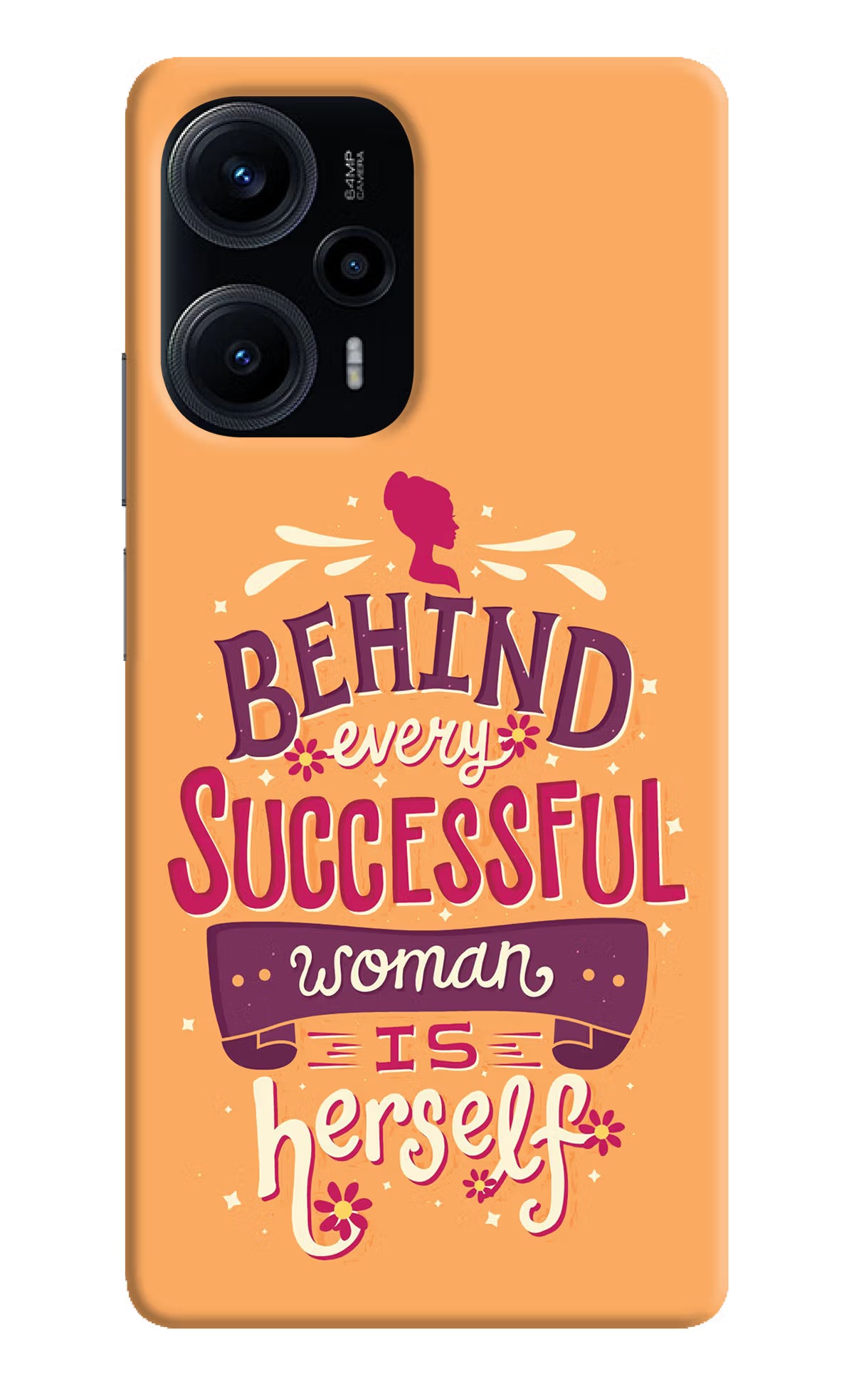 Behind Every Successful Woman There Is Herself Poco F5 5G Hard Case Back Cover by Casekaro