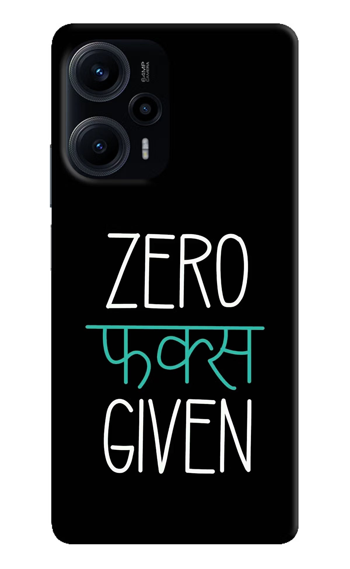 Zero Fucks Given Poco F5 5G Hard Case Back Cover by Casekaro