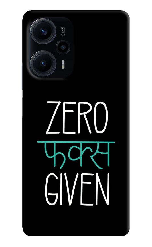 Zero Fucks Given Poco F5 5G Hard Case Back Cover by Casekaro