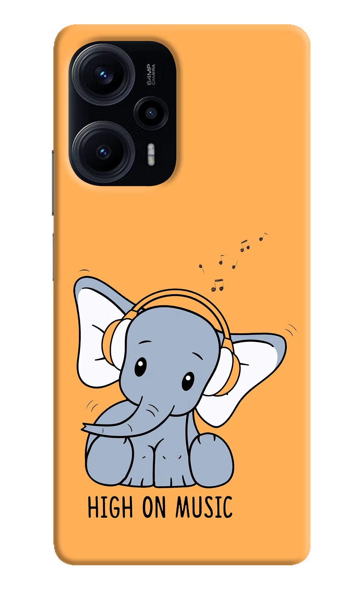 High On Music Poco F5 5G Hard Case Back Cover by Casekaro