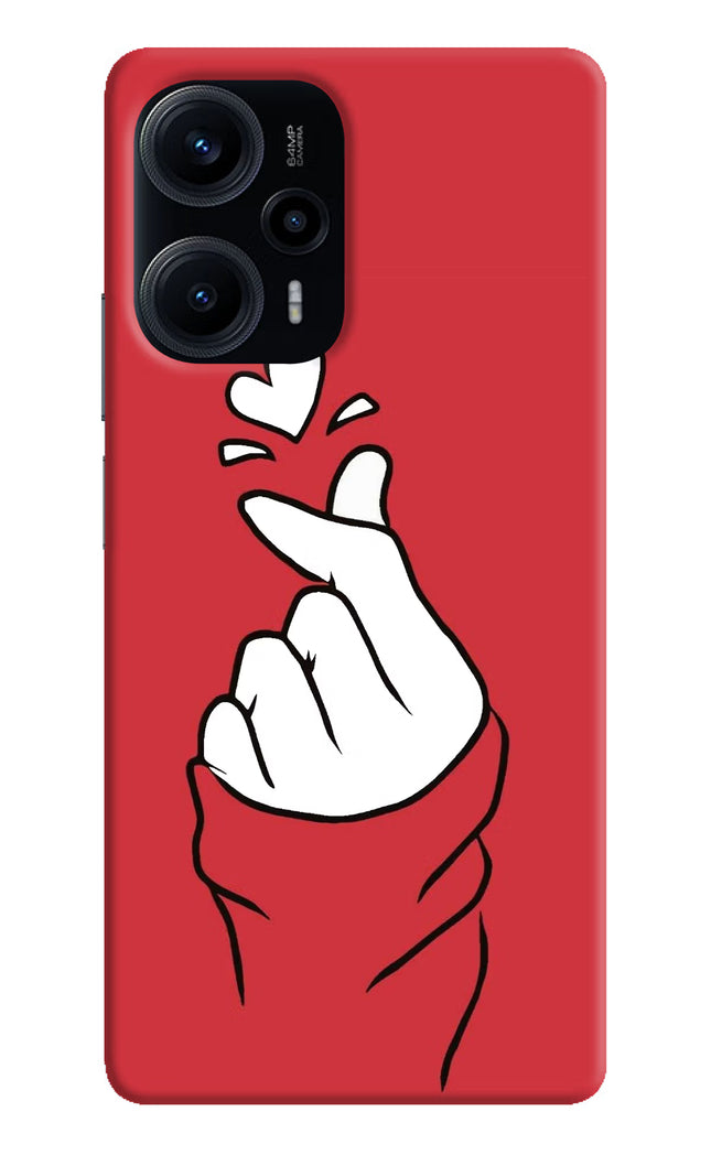 Korean Love Sign Poco F5 5G Hard Case Back Cover by Casekaro