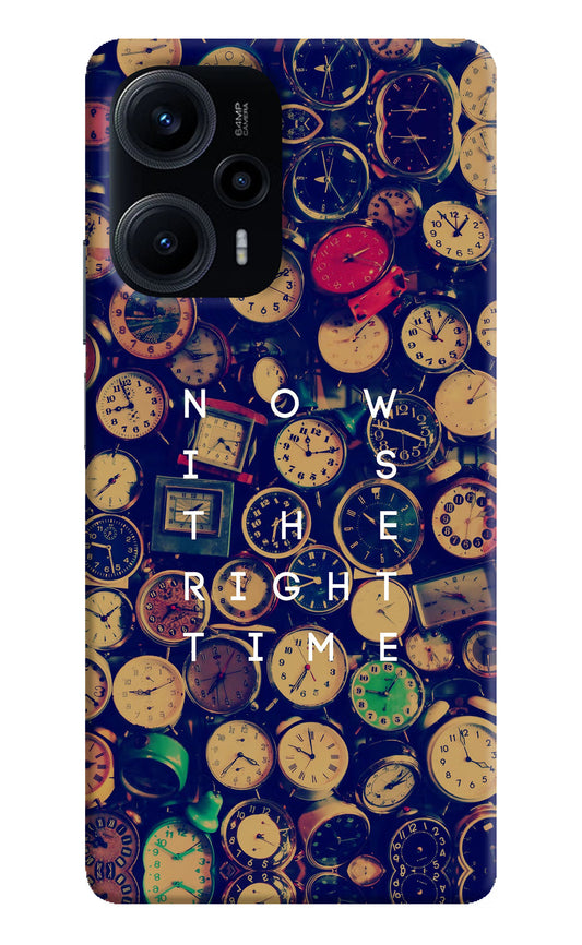 Now is the Right Time Quote Poco F5 5G Hard Case Back Cover by Casekaro