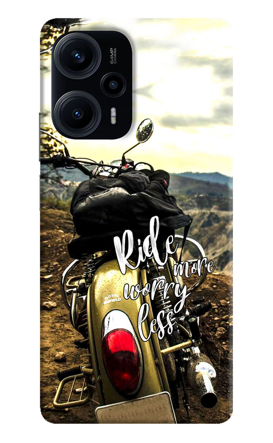 Ride More Worry Less Poco F5 5G Hard Case Back Cover by Casekaro