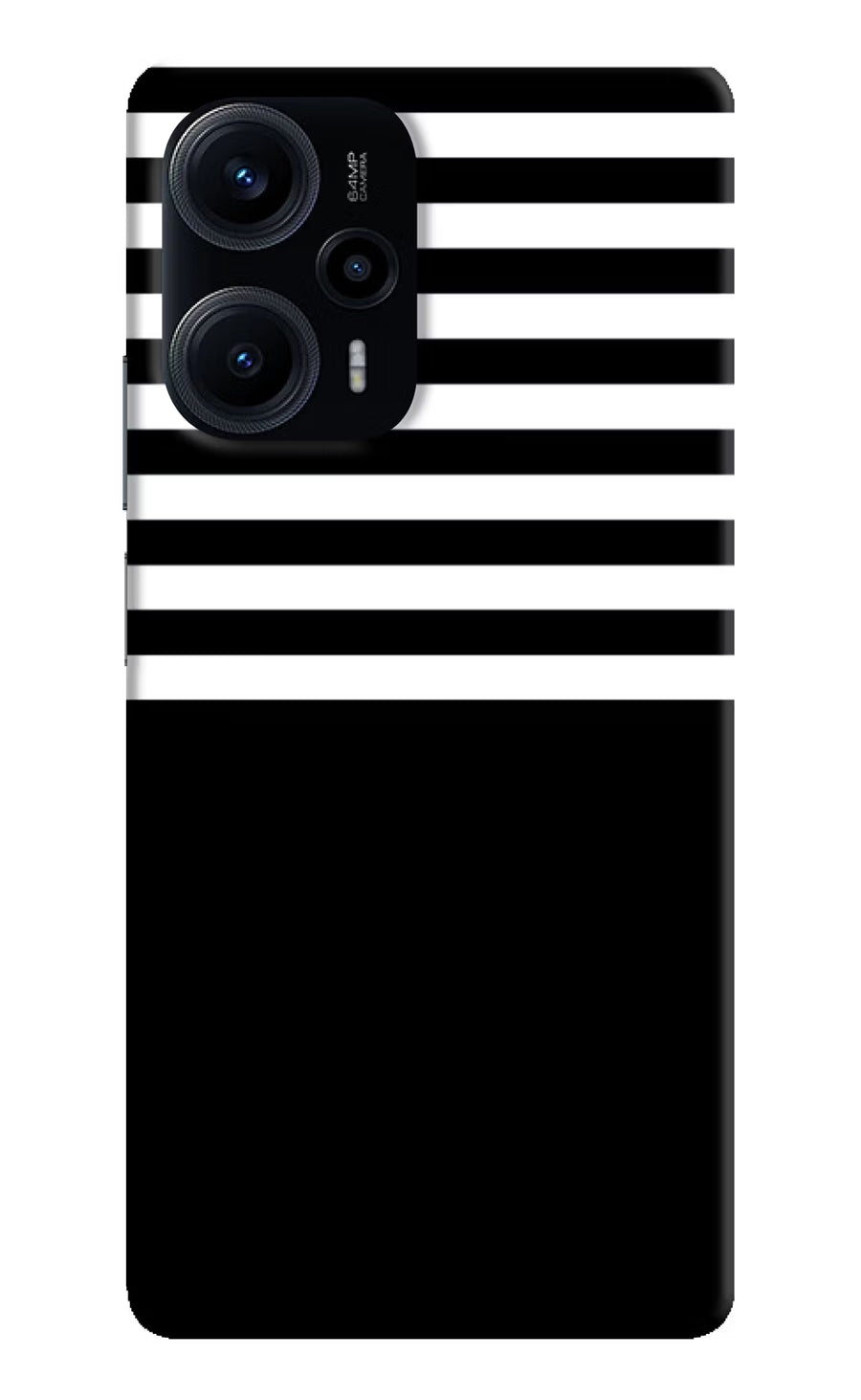 Black and White Print Poco F5 5G Back Cover, Hard case