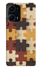 Wooden Puzzle Poco F5 5G Hard Case Back Cover by Casekaro