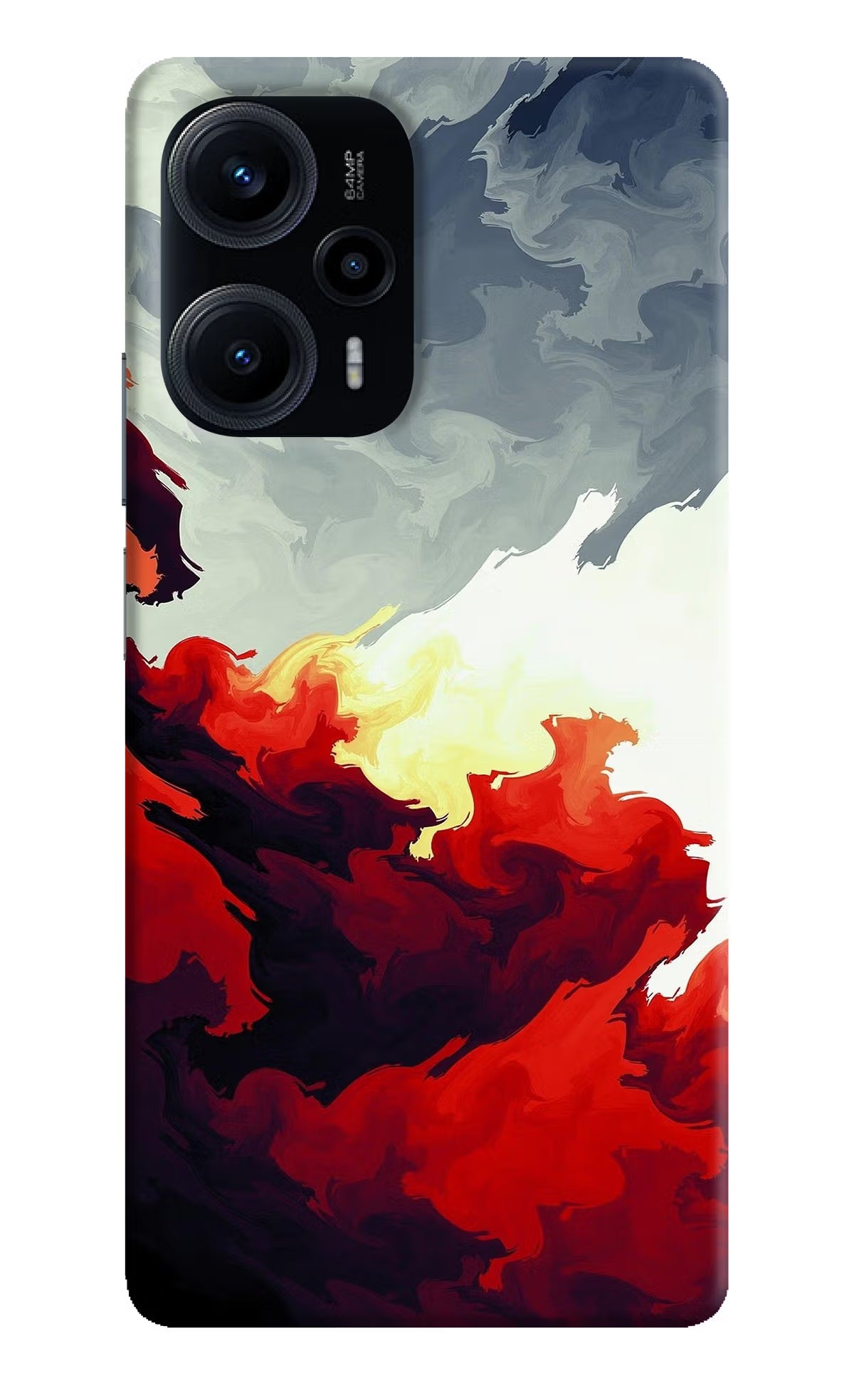 Fire Cloud Poco F5 5G Hard Case Back Cover by Casekaro