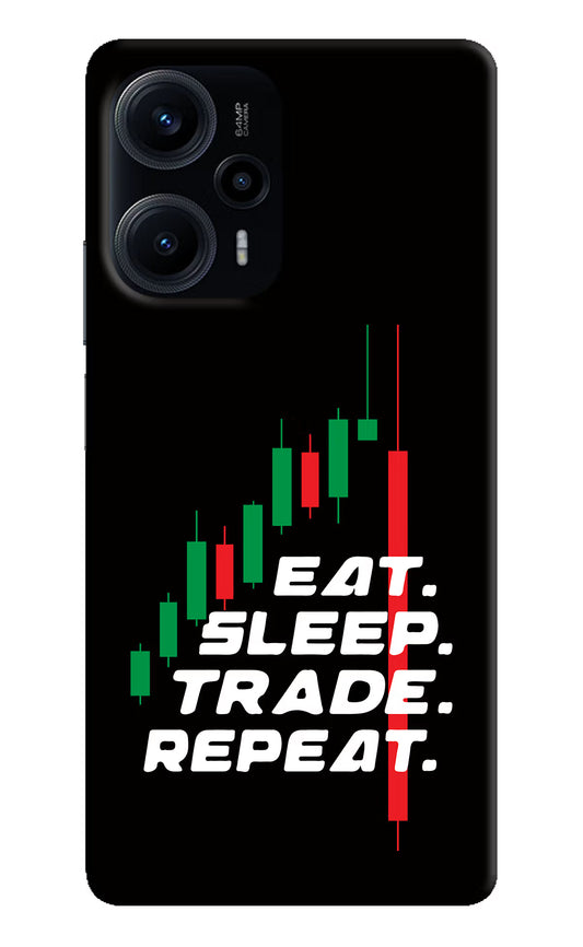 Eat Sleep Trade Repeat Poco F5 5G Hard Case Back Cover by Casekaro