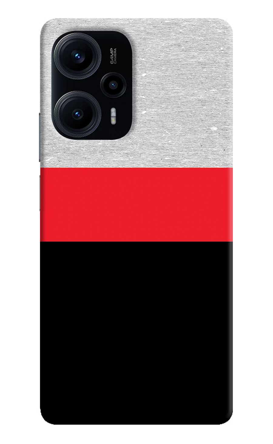 Tri Color Pattern Poco F5 5G Back Cover, Hard case