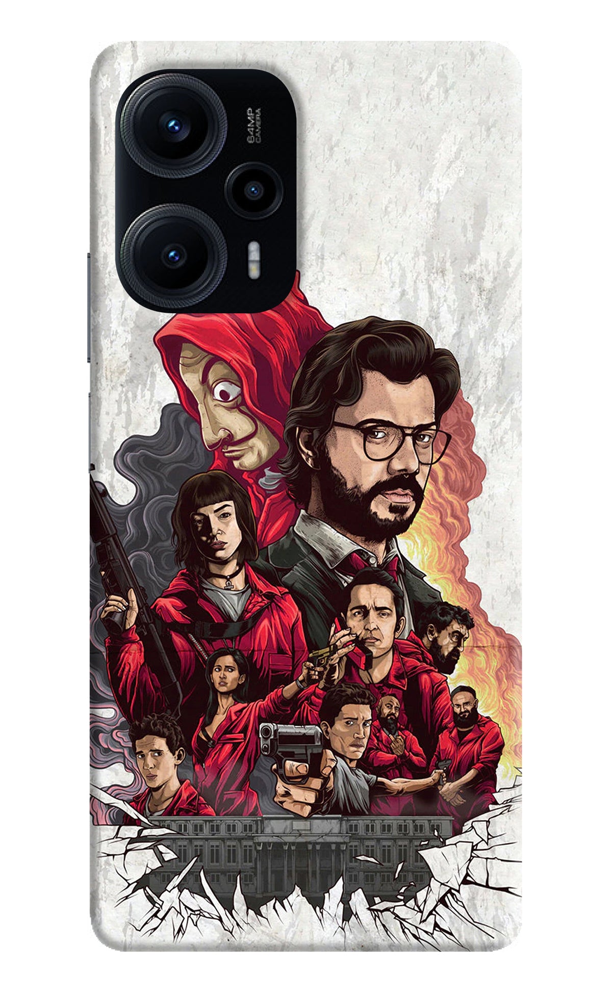 Money Heist Artwork Poco F5 5G Back Cover