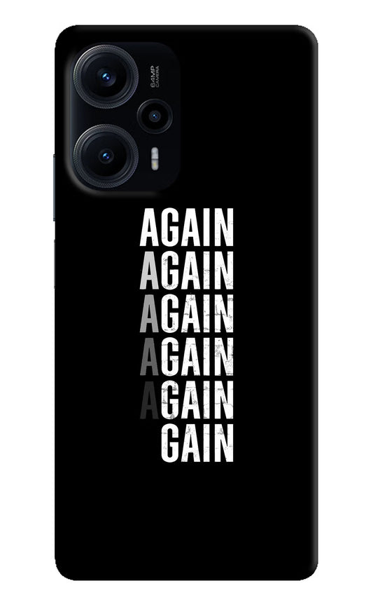 Again Again Gain Poco F5 5G Hard Case Back Cover by Casekaro