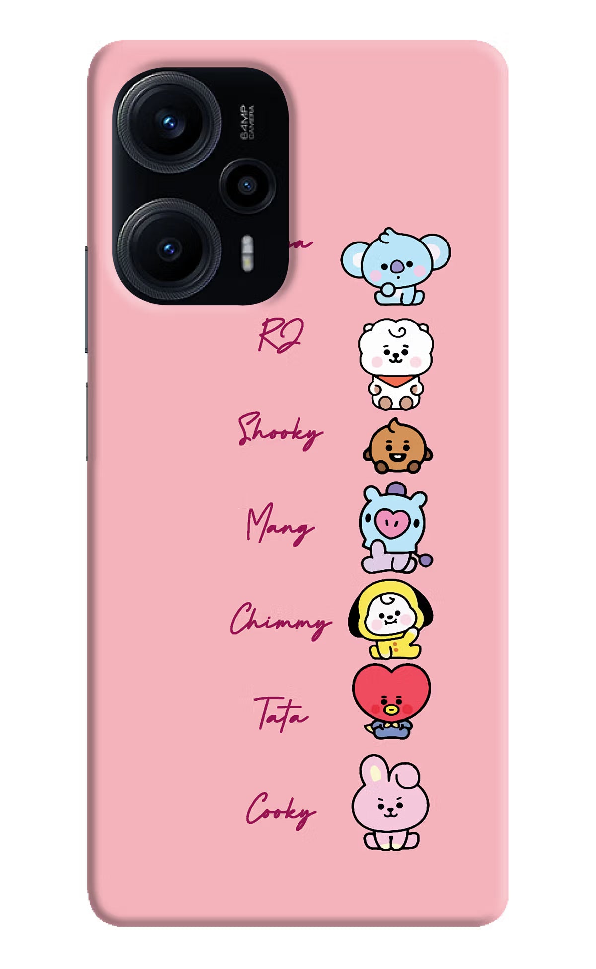 BTS names Poco F5 5G Hard Case Back Cover by Casekaro
