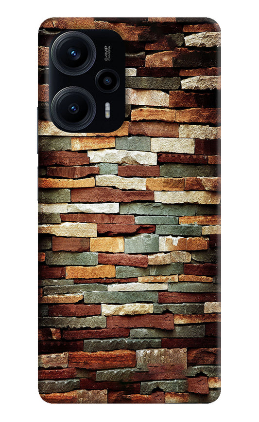 Bricks Pattern Poco F5 5G Back Cover