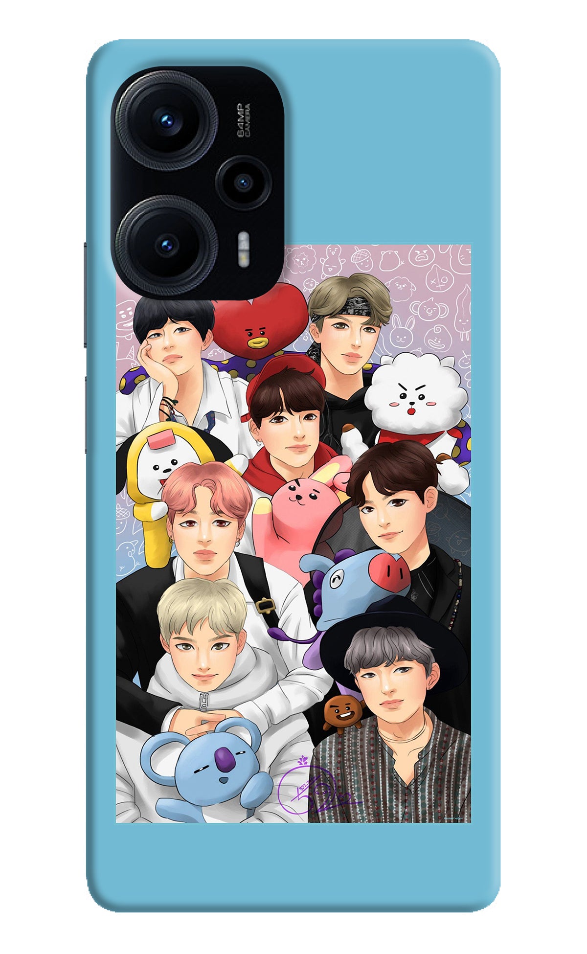 BTS with animals Poco F5 5G Back Cover