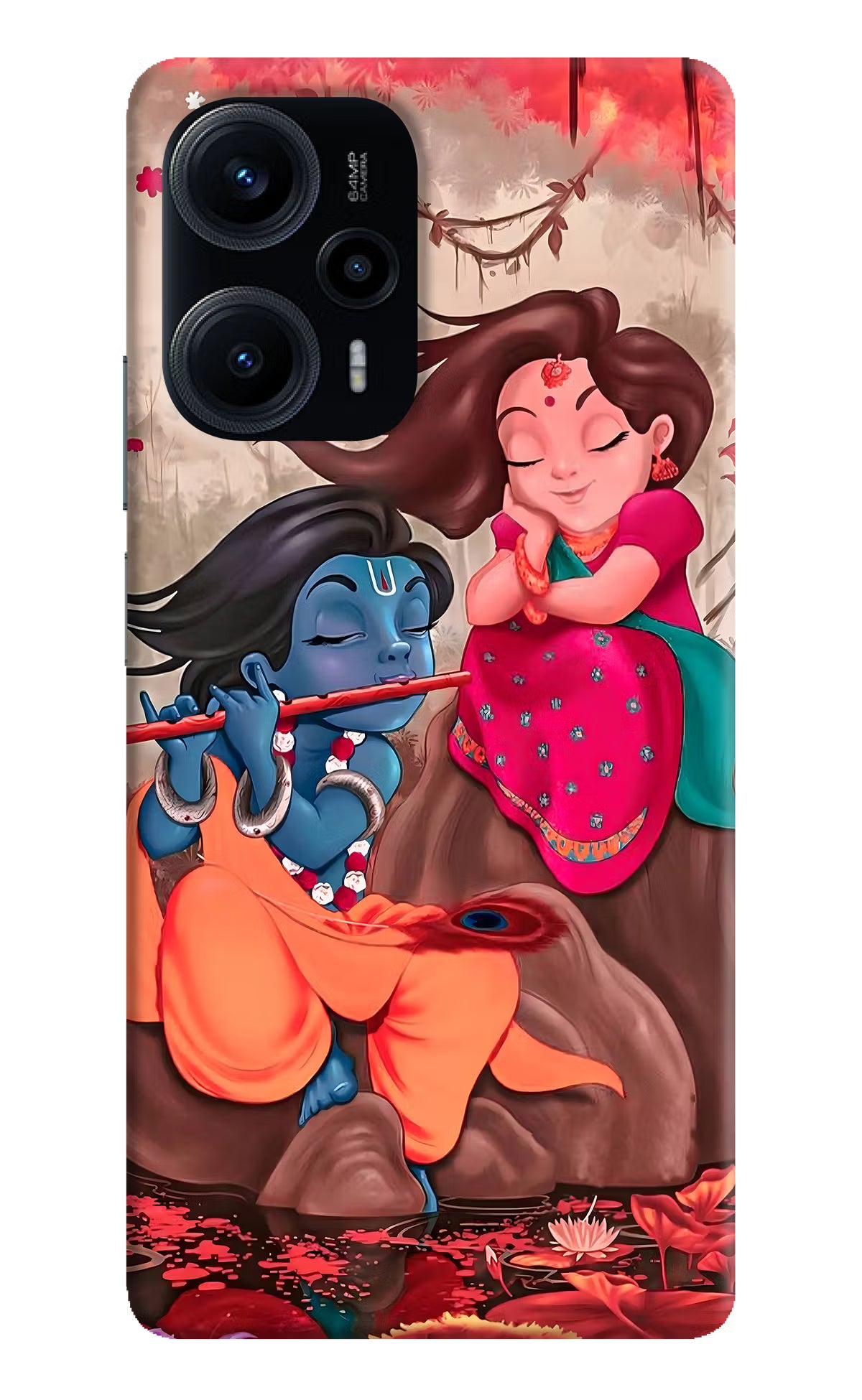 Radhe Krishna Poco F5 5G Hard Case Back Cover by Casekaro