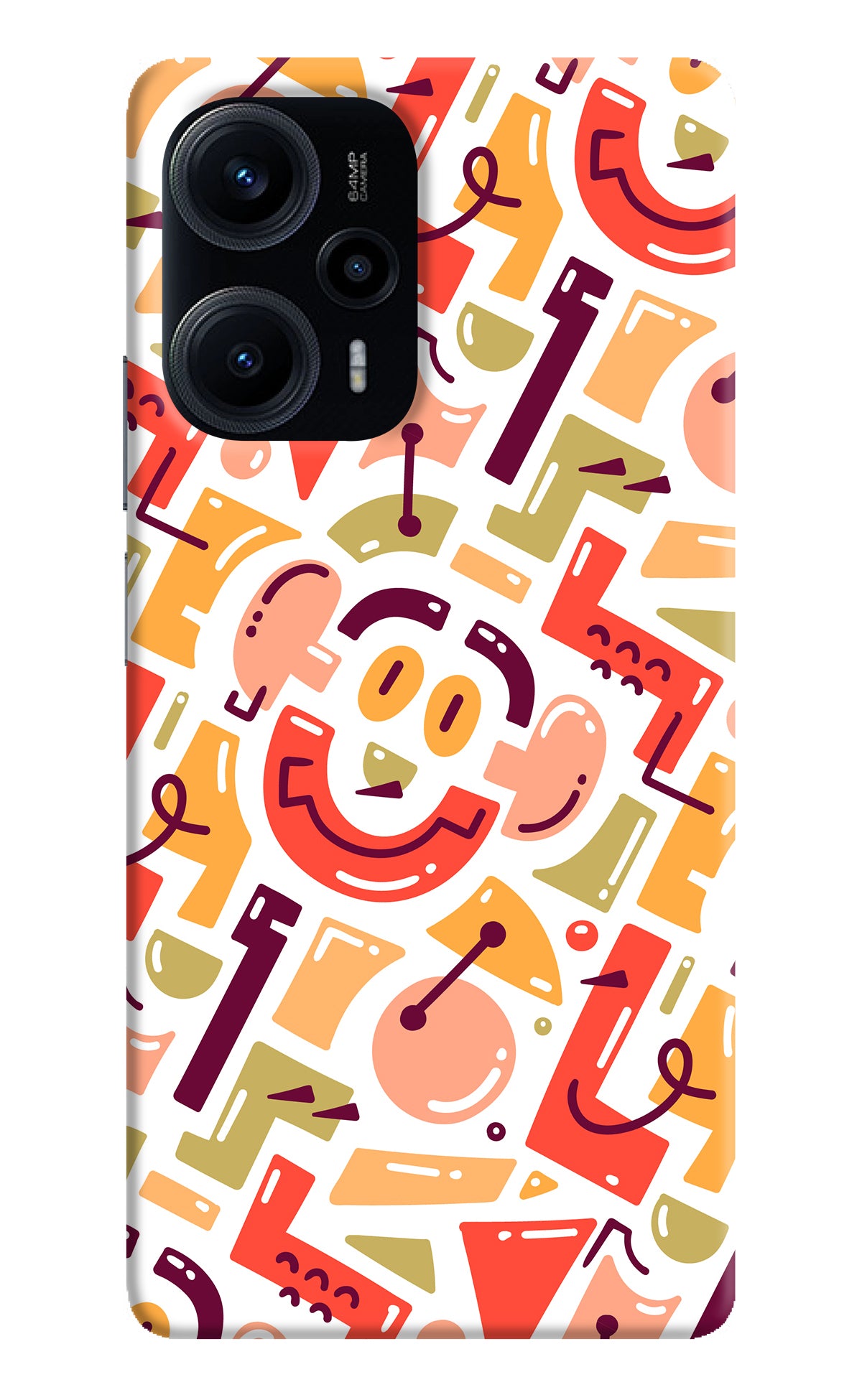 Doodle Pattern Poco F5 5G Back Cover