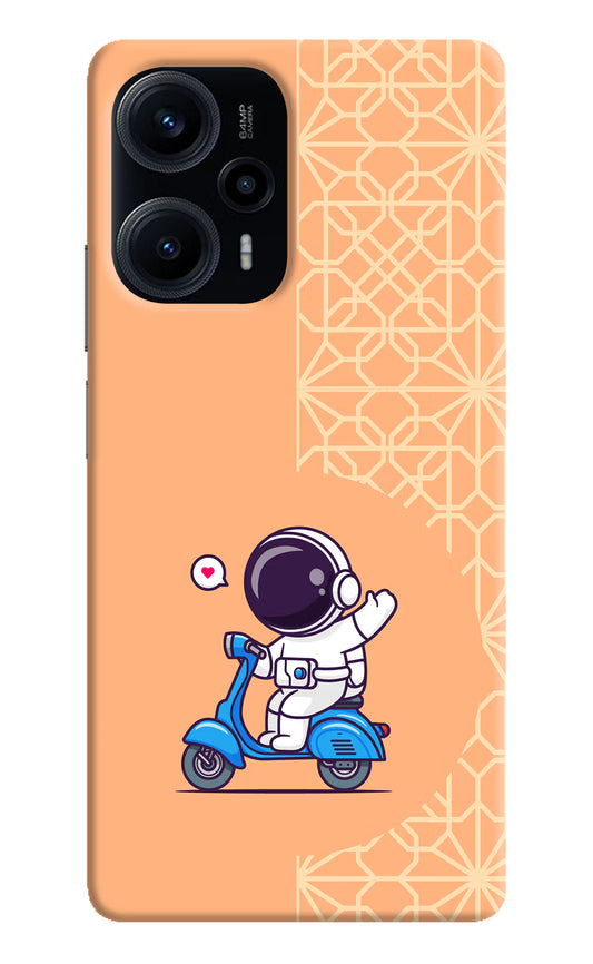 Cute Astronaut Riding Poco F5 5G Hard Case Back Cover by Casekaro