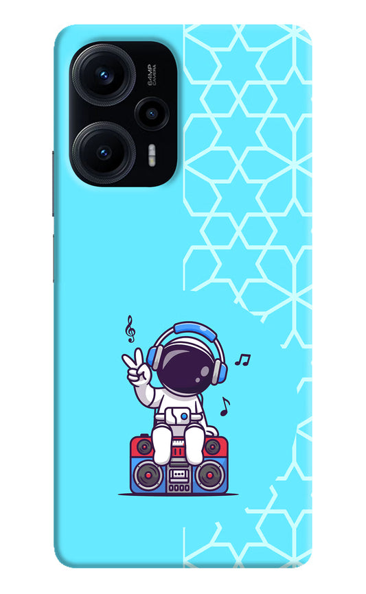 Cute Astronaut Chilling Poco F5 5G Hard Case Back Cover by Casekaro