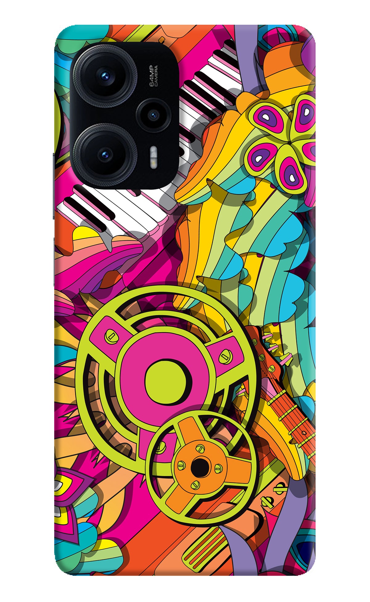 Music Doodle Poco F5 5G Back Cover