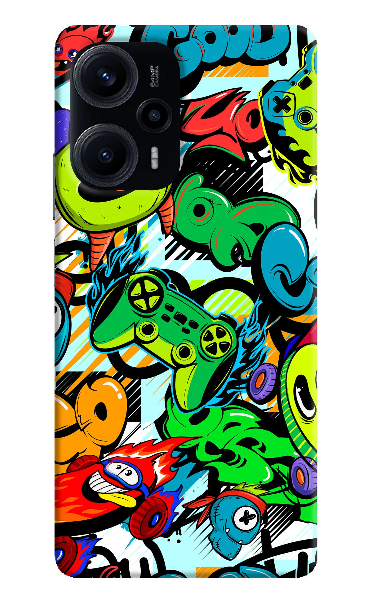 Game Doodle Poco F5 5G Hard Case Back Cover by Casekaro