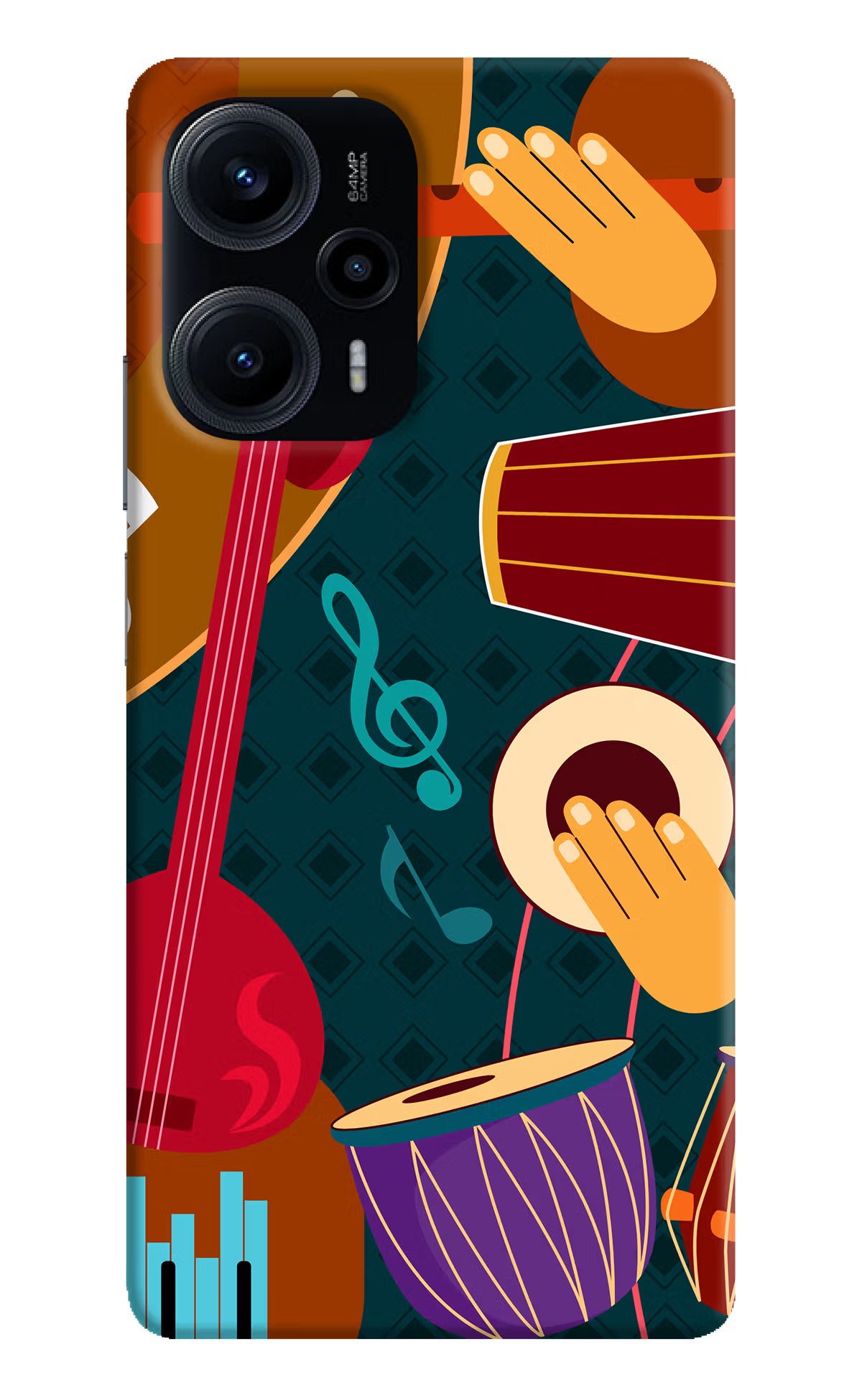Music Instrument Poco F5 5G Hard Case Back Cover by Casekaro