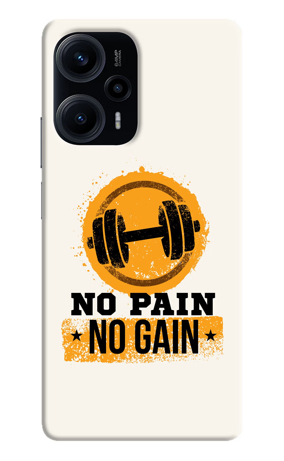 No Pain No Gain Poco F5 5G Hard Case Back Cover by Casekaro