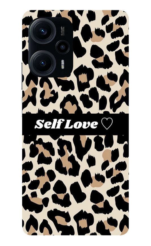 Leopard Print Self Love Poco F5 5G Back Cover